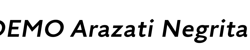  DEMO Arazati Negrita Expandida Italic