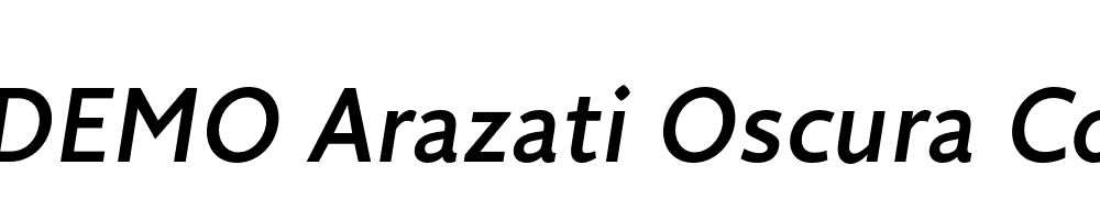  DEMO Arazati Oscura Condensada Italic