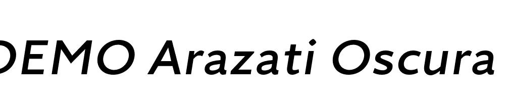  DEMO Arazati Oscura Expandida Italic