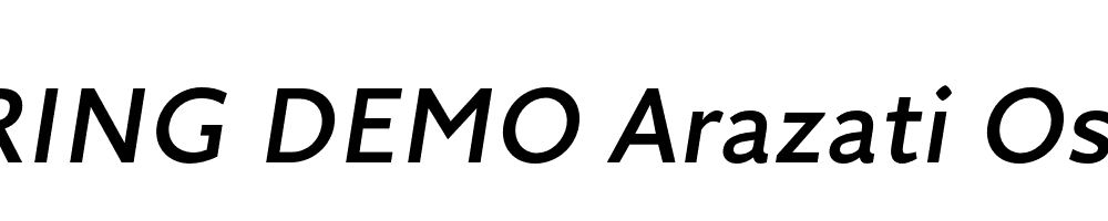  DEMO Arazati Oscura Italic