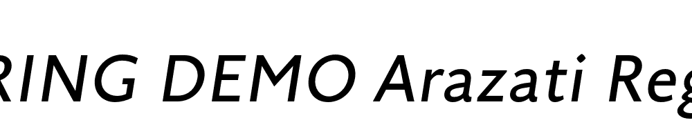  DEMO Arazati Regular Italic