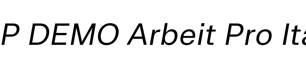 FSP DEMO Arbeit Pro Italic