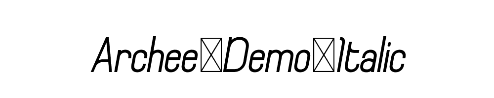 Archee-Demo-Italic