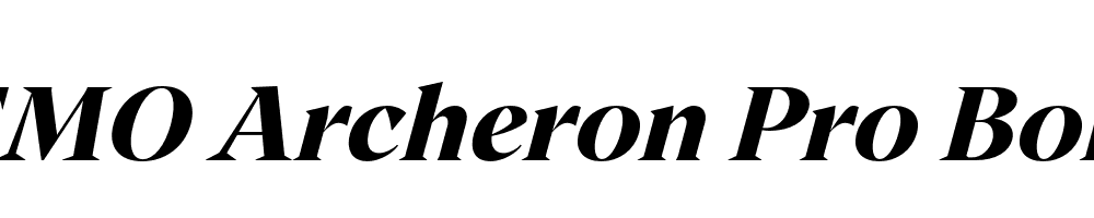 FSP DEMO Archeron Pro Bold Italic