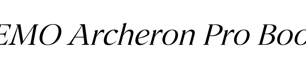 FSP DEMO Archeron Pro Book Italic