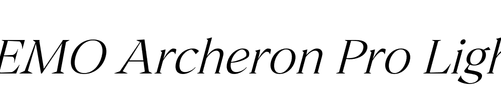 FSP DEMO Archeron Pro Light Italic