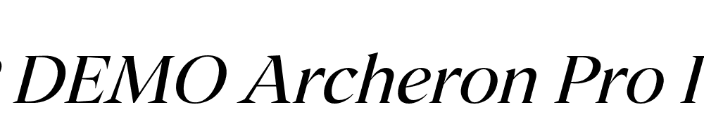 FSP DEMO Archeron Pro Italic