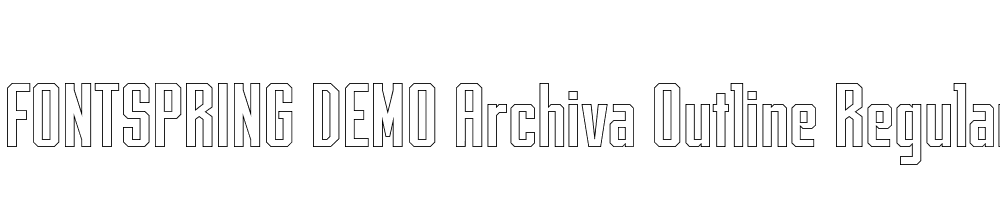  DEMO Archiva Outline Regular