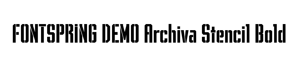  DEMO Archiva Stencil Bold