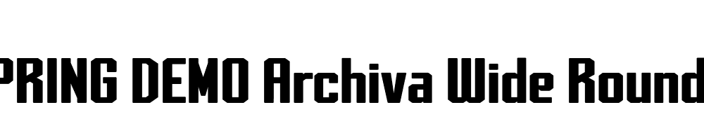  DEMO Archiva Wide Rounded Bold