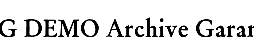  DEMO Archive Garamond Pro Bold