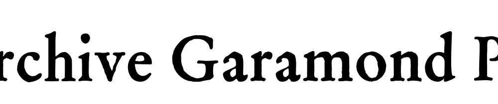 Archive Garamond Pro