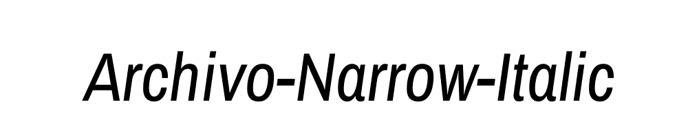 Archivo-Narrow-Italic