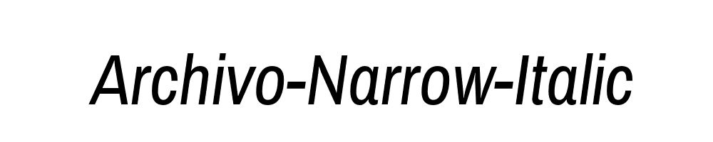 Archivo-Narrow-Italic