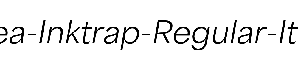 Area-Inktrap-Regular-Italic