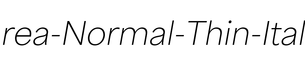 Area-Normal-Thin-Italic