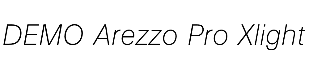 FSP DEMO Arezzo Pro Xlight Italic