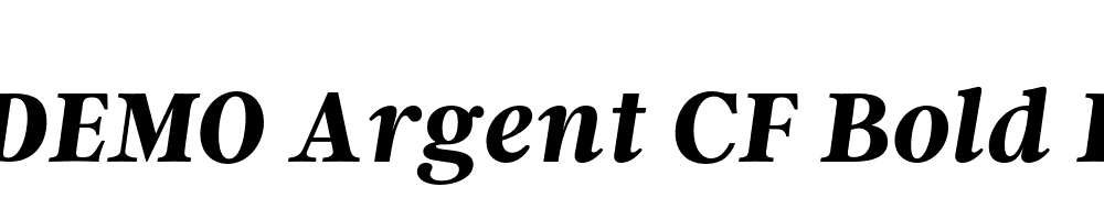 FSP DEMO Argent CF Bold Italic