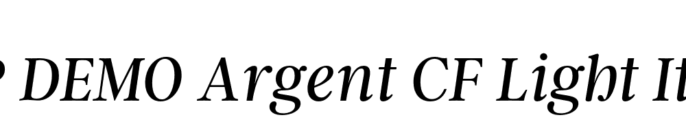 FSP DEMO Argent CF Light Italic