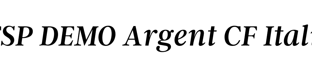 FSP DEMO Argent CF Italic