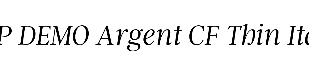 FSP DEMO Argent CF Thin Italic