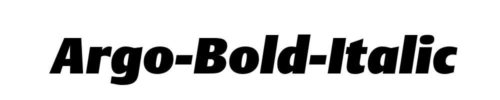 Argo-Bold-Italic