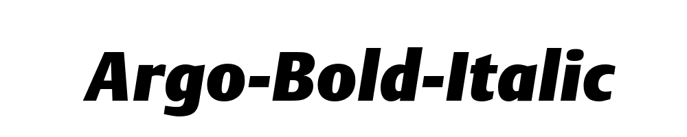 Argo-Bold-Italic