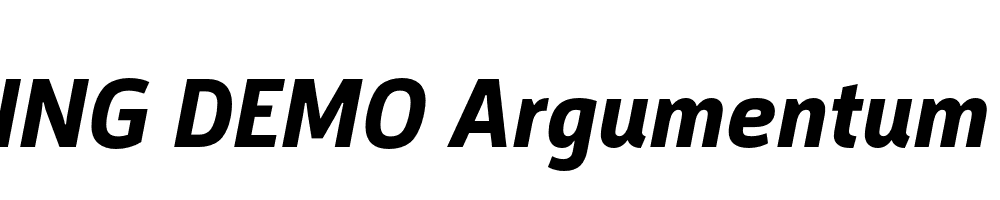  DEMO Argumentum Bold Italic