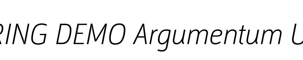  DEMO Argumentum UltLig Italic