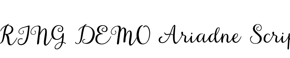  DEMO Ariadne Script Regular