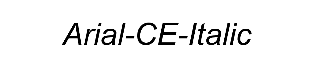 Arial-CE-Italic