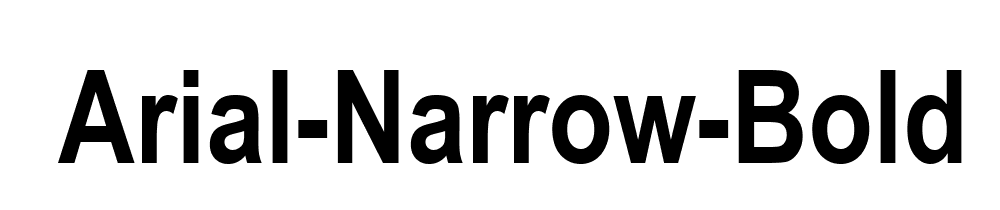 Arial Narrow Bold