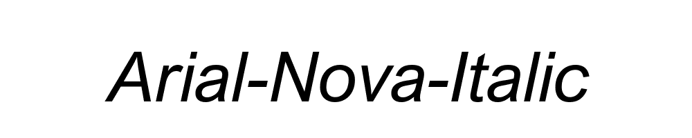 Arial-Nova-Italic