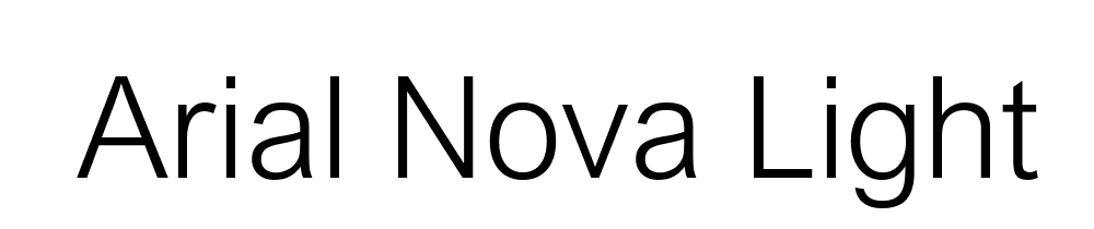 Arial Nova Light