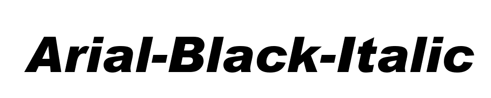 Arial-Black-Italic