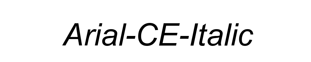 Arial-CE-Italic