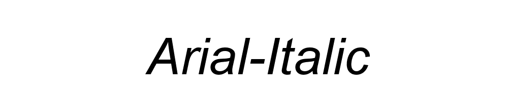 Arial-Italic