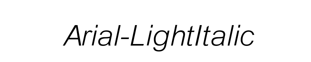 Arial-LightItalic