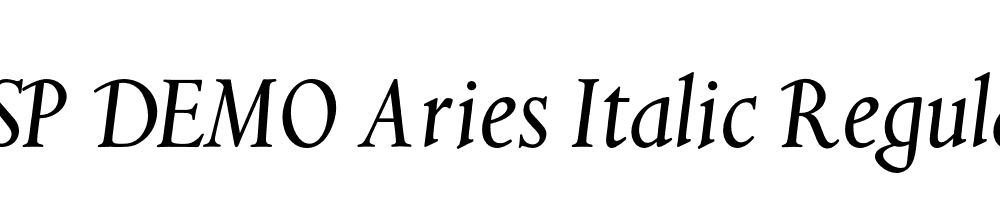 FSP DEMO Aries Italic Regular