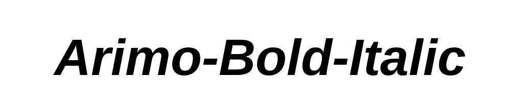 Arimo-Bold-Italic