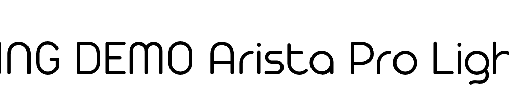  DEMO Arista Pro Light Regular