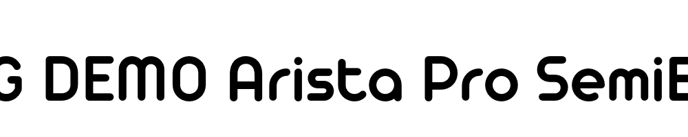  DEMO Arista Pro SemiBold Regular