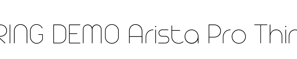  DEMO Arista Pro Thin Regular