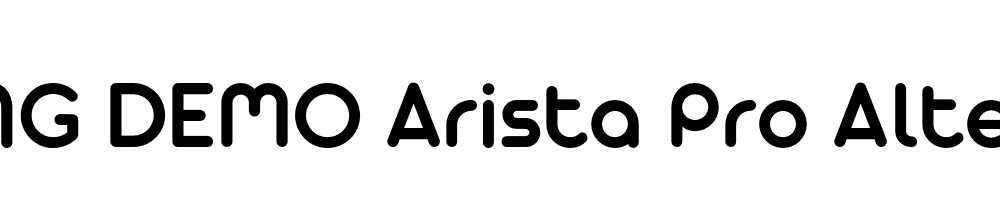  DEMO Arista Pro Alternate Bold