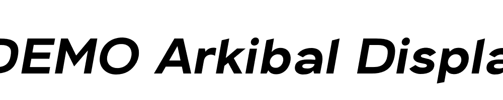  DEMO Arkibal Display Rg Bold Italic