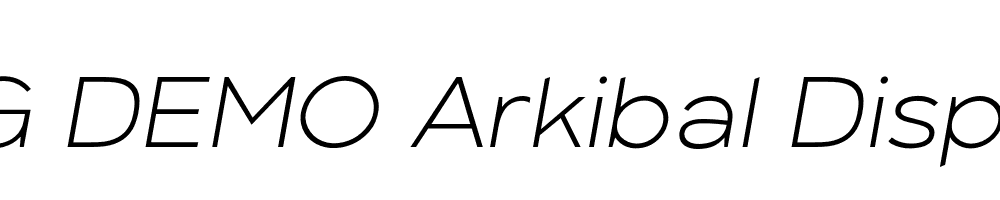  DEMO Arkibal Display Light Italic