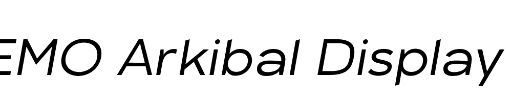  DEMO Arkibal Display Rg Medium Italic