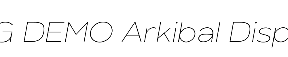  DEMO Arkibal Display Thin Italic