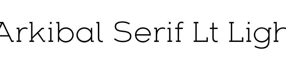 Arkibal Serif Lt Light