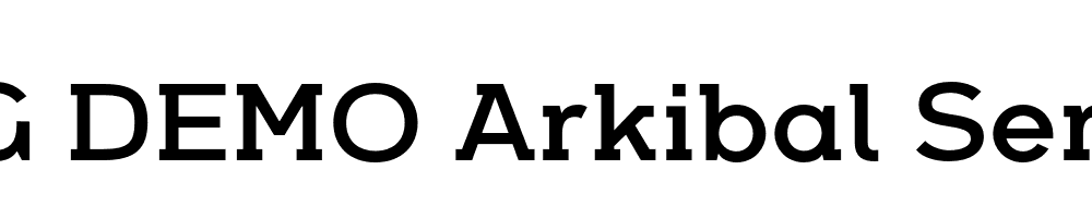  DEMO Arkibal Serif Rg Regular